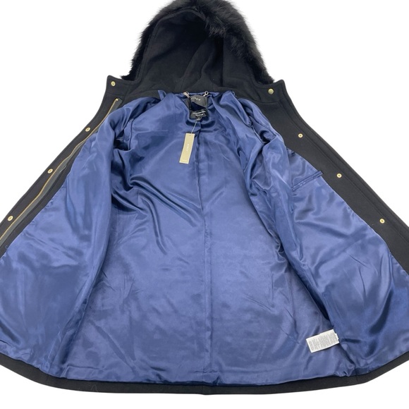 NWT J. Crew Italian Stadium Cloth Coat 6 Black - Picture 11 of 15